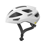 Abus Title: Casque de vélo de course ABUS Macator MIPS - casque de vélo pour débutants avec visière - adapté aux porteurs de queue de cheval - pour femmes et hommes - Blanc, L (58-62 cm)