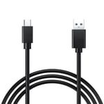 Câble Charge Usb 3.0 Type C Vers Usb Standard Type A, 1m De Long, Couleur Noir Pour Blackberry Key2