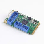 HD Mini PCI-e to 4x USB3.0 expansion Card USB 3.0 to Mini PCI express Converter card 2 ports (19/20pins) Socket