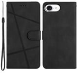 Trolsk Imprinted Line Wallet (iPhone 16e) - fodral - Svart