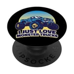 I Just Love Monster Trucks Bold Statement PopSockets Swappable PopGrip