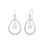 Julie Sandlau Afrodite Droplet Øredobber 22 kt. Sølv SDM84RHWHPLCZ - Dame - 925 sterling silver