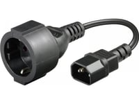 Manhattan Strömkabel Manhattan Strömadapter Iec320 C14 Till Schuko F-Uttag 23Cm