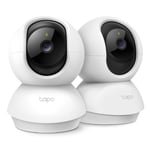 Tp-Link TAPO C210P2 Pan/Tilt Home Security Wi-Fi Cameras 2-Pack 3Mp Night Vision