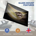 A3 Glass Frame - Baby Ferret Weasle Hammock Art Gift #16853