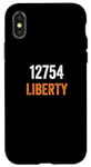 Coque pour iPhone X/XS Code postal Liberty 12754, déménagement vers 12754 Liberty