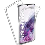 Coque Samsung Galaxy S20 FE Transparent Intégral 360 Degres Silicone TPU Gel et PC Protection Anti Choc Full BodySamsu F