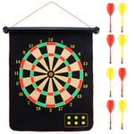 LHQ-HQ Dart Toy, Magnetic Dart Board Set, 8 Darts, Magnetic Safety Dart Board, 17 Inches, Two-sided Bullseye Game Family Indoor And Outdoor Leisure Sports