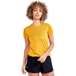 Craft Advanced Essence Slim Løpe T-skjorte Dame - gul - str. XL