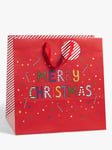 John Lewis Rainbow Time Capsule Merry Christmas Gift Bag, Extra Large