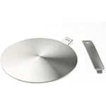 Induktionsadapter, omvandlarskiva för induktionshäll, värmespridare med separerbart handtag och bas 20 cm