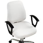 Kontorsstolskydd, delad skyddande stretchbar tyg Polyester skrivbordsstolöverdrag Stretch roterande stolsöverdrag, avtagbart Beige