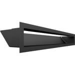 KRATKI Grille de ventilation de cheminée LUFT 9x60 noire Slim