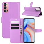 Oppo OPPO Reno4 Pro 5G PU Wallet Case Purple