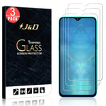 J&D Compatible for Realme 5 Pro Glass Screen Protector, 3-Pack [Tempered Glass] [Not Full Coverage] HD Clear Ballistic Glass Screen Protector for Realme 5 Pro Glass Film