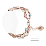 Luminous Bead Watch Strap for Samsung Galaxy Watch 4 40mm Watch Active Rose Gold