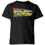 Back To The Future Classic Logo Kids' T-Shirt - Black - 3-4 Years