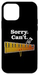 Coque pour iPhone 12 mini « Désolé, je ne peux pas. Je dois jouer à Marimba » Une blague percussionniste