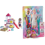 Barbie Skipper Babysitters Inc. Climb 'n Explore Playground Dolls & Playset, for Kids 3 to 7 Years, GHV89 & Fantasy Hair Doll, Blonde, 2 Decorated Crowns, 2 Tops & Accessories, Kids 3 - 7 Years, GHN04