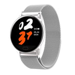 KYLN Sport Fitness Watch Heart Rate Monitor Waterproof Smart Band Alarm Clock Call Reminder Color Screen Men Women Smartwatch-Silver