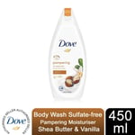 Dove Body Wash Sulfate-free Pampering Moisturiser Shea Butter & Vanilla, 450ml