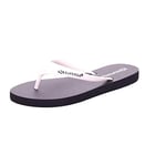 SUPERGA Women's 4121 Flip Flops Beach and Pool Shoes, Black White A00, 4 UK