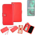 2in1 cover wallet + bumper for ZTE Blade 10 Phone protective Case red