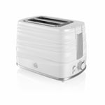 Swan Symphony 2 Slice Toaster White ST31050WN 930W Removable Crumb Tray