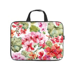 Diving fabric,Neoprene,Sleeve Laptop Handle Bag Handbag Notebook Case Cover Green Leaves Blush Red Flowers,Classic Portable MacBook Laptop/Ultrabooks Case Bag Cover 12 inches