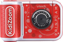 VTech KidiZoom PrintCam (Red), Digital Camera for Children with Built-In Printer