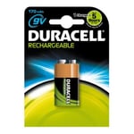 Duracell PP3 9v 170mAh Rechargeable Batteries Carded 1