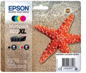 Epson 603Xl Starfish Black Cyan Magenta Yellow High Yield Ink Cartridge Multipac