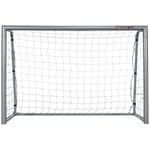 Fotbollsmål med PE Mesh Fotbollsmål för barn och vuxna 240 x 85 x 160 cm Stål PE Trädgård Fotbollsträning Grå