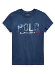 Ralph Lauren Girls Polo T-Shirt - Navy, Navy, Size Age: 3 Years, Women