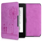 kwmobile Case Compatible with Amazon Kindle Paperwhite - Case e-Reader Cover - Dandelion Love Violet