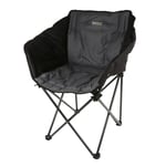 Regatta Navas Camping Chair With Storage Bag Black Seal Grey, Size: Sgl
