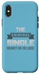 Coque pour iPhone X/XS Design humour unique criminel – La folie à pied libre