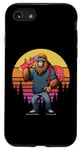 Coque pour iPhone SE (2020) / 7 / 8 Sac à dos amusant Bigfoot pour professeur de rentrée scolaire Sasquatch