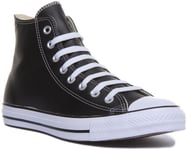 Converse 132170 CtAs Hi Unisex Leather High Top Trainers In Black Size UK 3 - 12