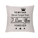 GHORIHUB Daddy Throw Pillow Case Cover Fathers Day Present To My Dad Never Forget I Love You Forever Cushion Cover Papa Birthday Gift Distance Hug Pillowcases from Son Daughter