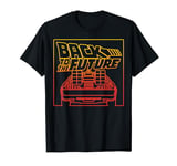 Back To The Future DeLorean Gradient Line Art T-Shirt