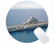 Office Desk Pad,Military Russian Aircraft Carrier Admiral Kuznetsov Laptop Round Mouse Pad Gaming Round Mouse Pad