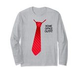 Home Office Outfit Tie Working From Home Homeschooling Long Sleeve T-Shirt