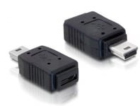 DELOCK – Adapter USB mini male to micro-A+B female (65155)