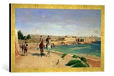Kunst für Alle 'Image encadrée de Jean-Louis Ernest Meissonier Antibes, The Horse Ride, 1868, d'art dans Le Cadre de Haute qualité Photos Fait Main, 60 x 40 cm, Or Raya