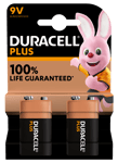 DURACELL 9V PLUS POWER +100%, PACK OF 2 Box Of 10 Packs 20 Batteries