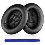 TesRank Replacement Ear Pads Ear Cushion Kit for Bose QuietComfort QC 2 15 25 35 AE2 AE2i AE2w SoundTrue SoundLink Headphones, Black