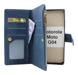 XL Standcase Lyxfodral Motorola Moto G04 (Marinblå)