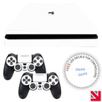 WHITE Colour PS4 SLIM Skin Decal Vinyl Sticker Wrap