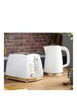 Russell Hobbs Groove Kettle &Amp; Toaster Bundle - White